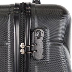 TraveLux Max közepes bőrönd keményfedeles 68x45x25 cm fekete