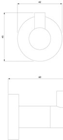 OMNIRES MP60110BL - Fali kampó MODERN PROJECT matt fekete