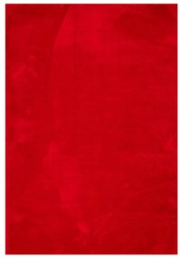 HUARTE piros rövid szálú puha és mosható szőnyeg 140 x 200 cm