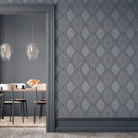 Arthouse Signature 1 Curve sötétszürke-szürke geometrikus vlies tapéta – 295100