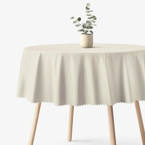 Goldea kör alakú viaszosvászon terítő - természetes Ø 100 cm