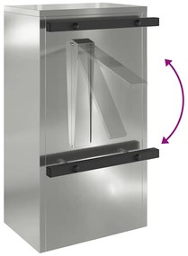 postaláda Fekete 30 x 23 x 55 cm Horganyzott acél