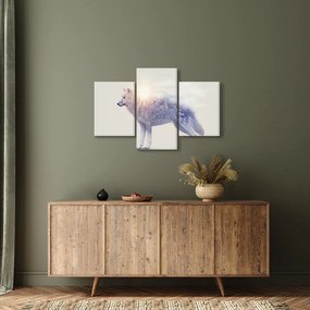 Kép - Vad tájakat tükröző sarkvidéki farkas (90x60 cm)