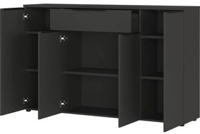 Antracitszürke alacsony komód 161x101 cm Mailand – Germania