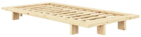 Natúr színű borovi fenyő egyszemélyes ágy ágyráccsal 90x200 cm Japan – Karup Design