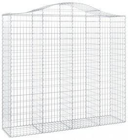 4 db íves horganyzott vas gabion kosár 200x50x180/200 cm
