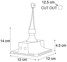 Okos süllyesztett spotlámpa fehér 12 cm kerek, Wifi GU10 50mm-es - Gypsy