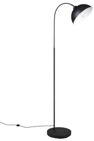 Fekete állólámpa fém búrával (magasság 170 cm) Sierra – Trio