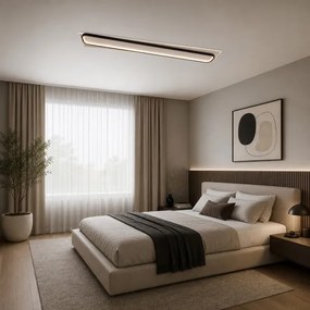 BRILAGI - LED dimmelhető mennyezeti lámpa OUTLINE LED/90W/230V 18x100 cm fehér/fekete + távirányító