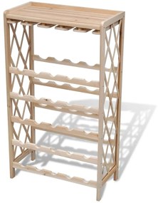 vidaXL tömör fenyőfa bortartó állvány 25 palackhoz