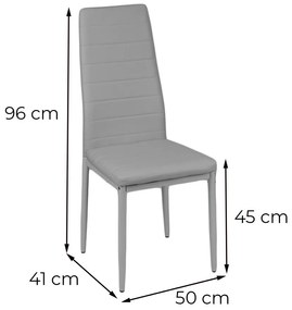 Verna 4+1 étkező garnitúra szürke-szürke