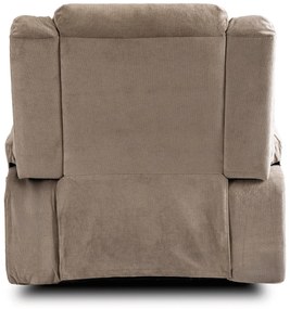 Elektromosan Vezérelhető Masszázsfunkciós Relaxfotel Bézs Kordbársony Kárpittal. JASPER