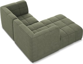 Zöld buklé sarokkanapé (bal oldali-heverő résszel) Aloha – Makamii