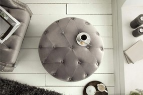 CHESTERFIELD ezüst puff 60cm
