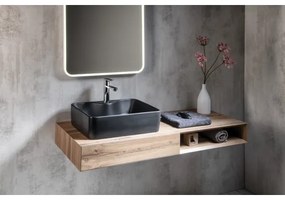 Sapho - Ráültethető mosdó BALENA 48x37 cm matt fekete