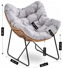 Pihenőfotel Szürke Színben. FIN