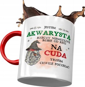 Piros Bögre Az Akvaristának Várni kell Nyomtatott Bögre Fotóval