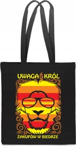 Öko Pamut Táska fekete katicabogár Bevásárlókirály Bevásárlóközpont TT_161