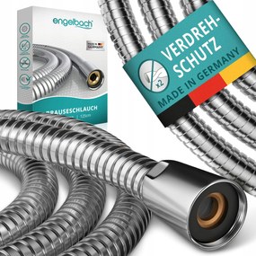 Engelbach Zuhanytömlő 2 m Rozsdamentes acél, Csavarozásgátló