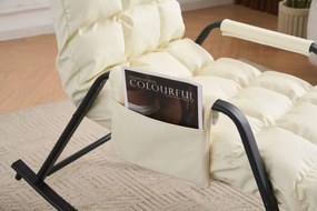 Hintaszék 5 fokozatban állítható,párnázott kivitelben, Fehér