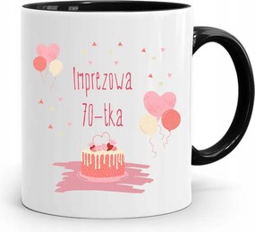 Bögre Fekete Tökéletes Születésnapi Ajándék 70 70-as nyomott mintával