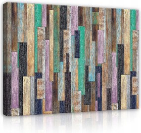 Vászonkép 60x40 Fa textúra festett deszkák rusztikus fa minta