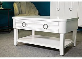 Fehér jegenyefenyő dohányzóasztal 60x90 cm Shine – Mauro Ferretti