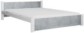 IKAROS ágy 120 x 200 cm, beton/fehér Ágyrács: Léces ágyrács, Matrac: Somnia matrac 18 cm