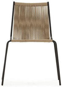 Bézs fém rakásolható étkezőszék szett 2 db-os Emily – Marckeric