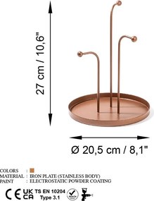Dísztárgy, réz, Ø20,5 cm – TR247HFM1113