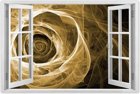 Poszterek 60x40 Szépia fraktál rózsa