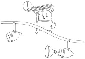 Eglo 92642 - LED Spotlámpa MAGNUM 2xGU10/3W/230V