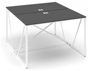 ProX asztal 118 x 137 cm, fedővel, grafit / fehér