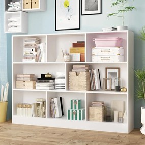 Könyvespolc 80x24x180cm fehér VP04