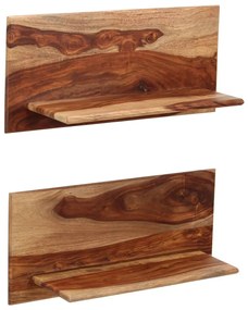 2 db tömör kelet-indiai rózsafa fali polc 58x26x20 cm
