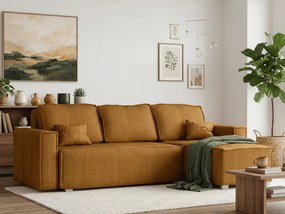 Mustársárga sarokkanapé SMART COSARO, kétoldalas + 2 párna INGYEN