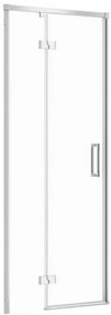 Cersanit Larga, szárnyas ajtó nyíló 80x195cm, balos kivitel, 6mm átlátszó üveg, króm profil, S932-119