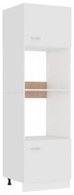 Fehér forgácslap mikrohullámú sütő szekrény 60 x 57 x 207 cm