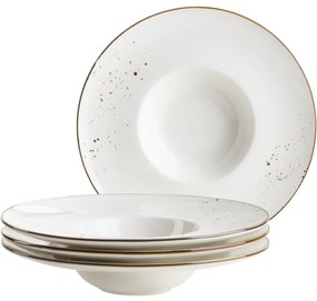 Mäser 4 részes gourmet tányérkészlet Pintar Fehérbarna pöttyös 26 cm