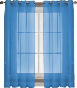Függöny Kész Voile Karika 145x250 mag. világoskék