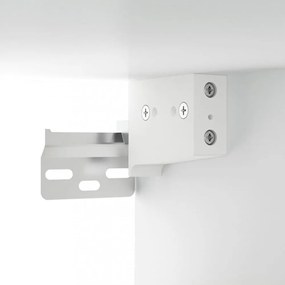 fehér tükrös szekrény LED-ekkel 76 x 15 x 55 cm