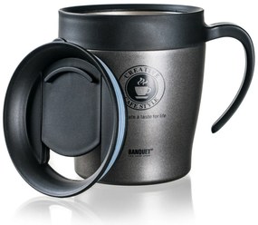 Banquet TAZZA 330 ml utazó hőálló pohár, antracit