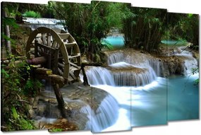 Festmények 150x95 Fából készült malom a folyón