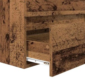 Fürdőszoba bútor szett 3 pcs Régi fa és Fehér Közepes Faanyag