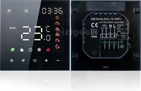 Intelligens wifi termosztát Led érintőképernyővel 16A elektromos radiátor