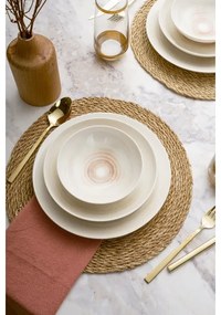 24 darabos bézs porcelán étkészlet