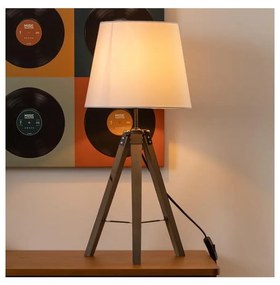 Atmosphera Atmosphera - Asztali lĂĄmpa RUNO 1xE27/25W/230V fa/fehĂ©r P6495