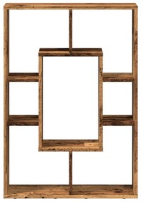 antik fa színű szerelt fa könyvespolc 63 x 20 x 90 cm