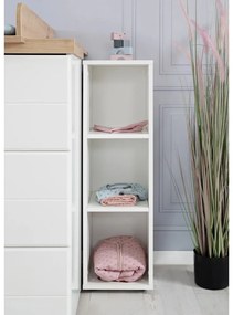 Fehér gyerek könyvespolc 27x88 cm – Roba