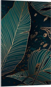 Üveg Vágódeszka 30x52 Levelek a Konyhába